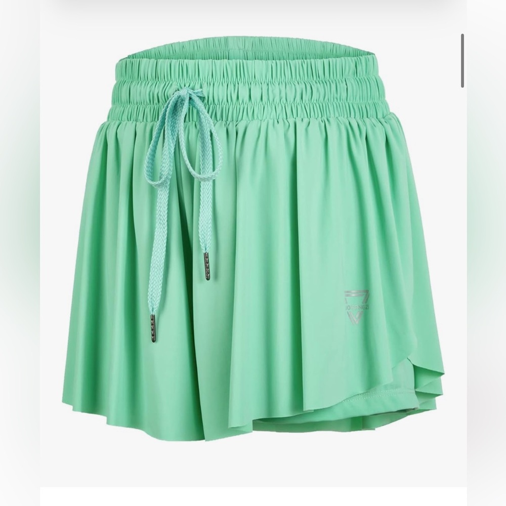Mint Green Skater Skirt with Drawstring